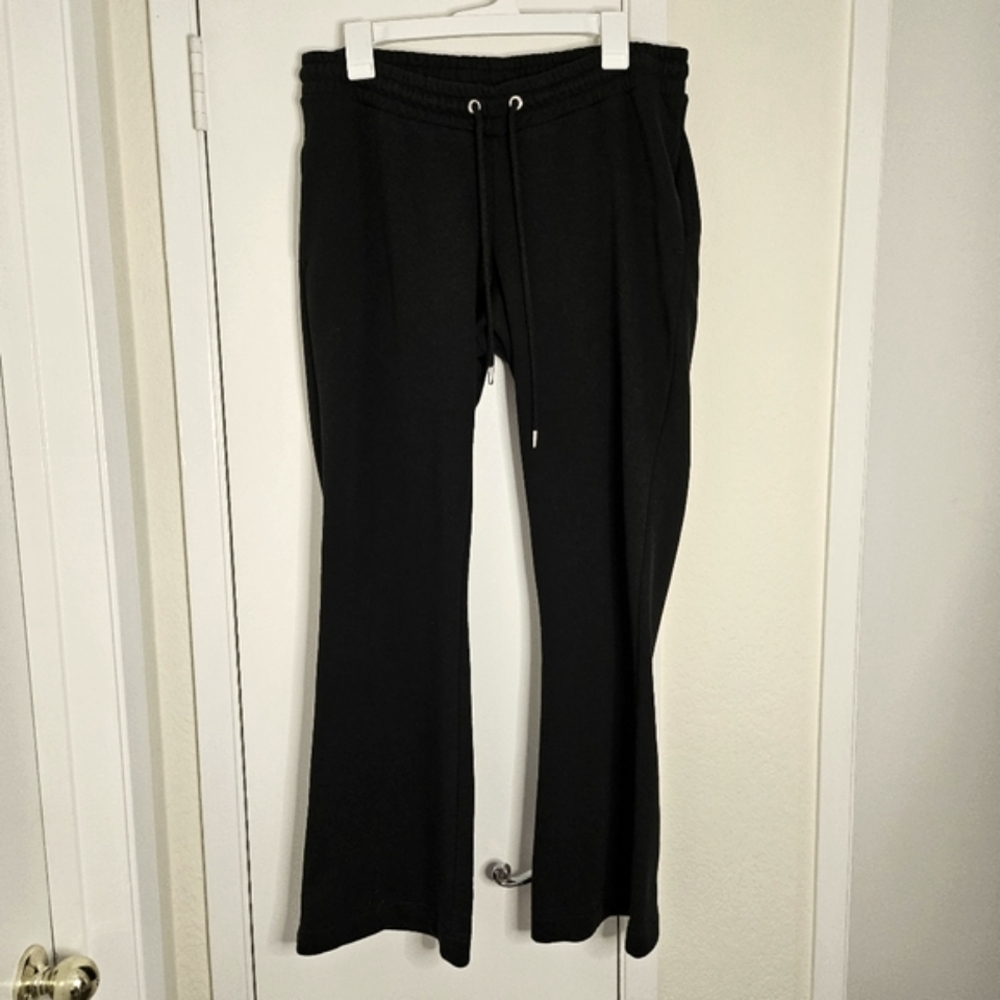 Lindex Black Sweat Pants Drawstring Wide Leg Women's Size Large